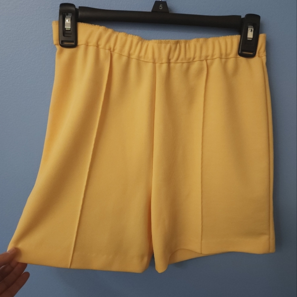 Vintage Light Yellow Summer Shorts